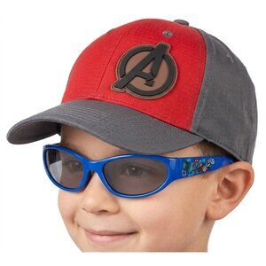Marvel Avengers Boys Baseball Hat & Sunglasses 2-Pc Gift Set OSFM Ages 3-7 NWT